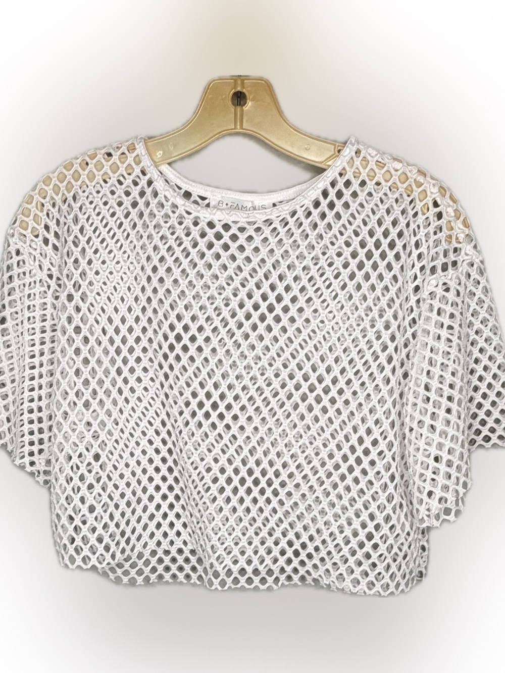 B Famous White Netting Shirt